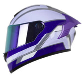 Casco X_One X-500 Rs Leap Gris Morado Visor Iridium Morado