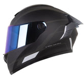Casco X_One X-500 Rs Leap Gris Negro Visor Iridium Azul