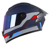 Casco X_One X-500 Rs Leap Negro Azul Visor Iridium Azul
