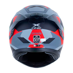 Casco X_One X-500 Rs Oracle Rojo Gris Oscuro Visor Iridium Rojo