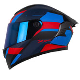 Casco X_One X-500 Rs Prexo Negro Azul Visor Iridium Azul