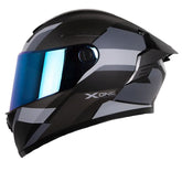 Casco X_One X-500 Rs Prexo Negro Gris Visor Iridium Azul
