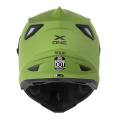 Casco X_One X-Mx328 Dv Solid Verde Negro Visor Iridium Azul