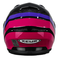 Casco Zeus 826 Bk10 Negro Rosado