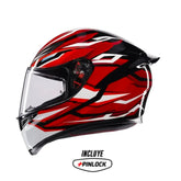 Casco Agv K1s Multi Lion (035) Negro Rojo