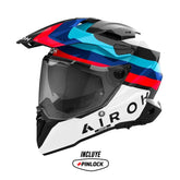 Casco Airoh Commander 2 Doom Negro Azul Rojo