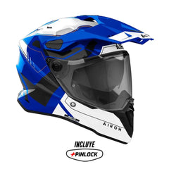 Casco Airoh Commander 2 Reveal Azul Blanco