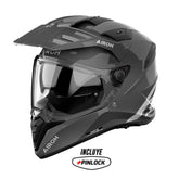Casco Airoh Dual Bandit Gris Oscuro Brillante