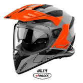 Casco Airoh Dual Bandit Tune Naranja Gris