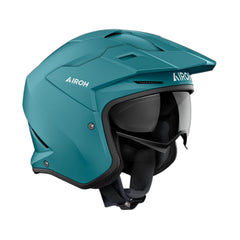 Casco Airoh Jet Kombakt Verde Petroleo