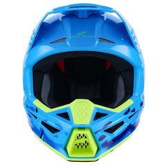 Casco Alpinestars Force Ocd Azul Verde Fluorescente