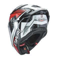 Casco Caberg Drift Evo Carbón II Jarama Negro Blanco Rojo