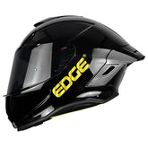 Casco Edge Shanghai Solid Negro Dorado