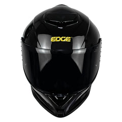 Casco Edge Shanghai Solid Negro Dorado