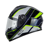 Casco Givi H50x Stunt Azul Blanco Negro Amarillo Fluor