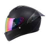 Casco Hjc C10 Solid Semi Flat Black Negro Visor Revo Rainbow