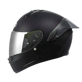 Casco Hjc C10 Solid Semi Flat Black Negro Visor Silver
