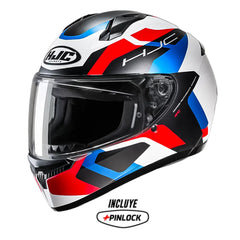 Casco Hjc C10 Tins Mc21 Sf Azul Rojo Blanco