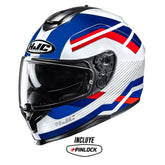Casco Hjc C70n Belis Mc21 Azul Rojo
