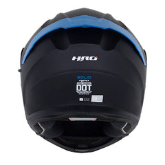 Casco Hro 3440Dv Solid Negro Azul Visor Iridium Azul