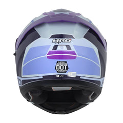 Casco Hro 3440Dv The Tide Azul Claro Morado Oscuro Visor Iridium Morado