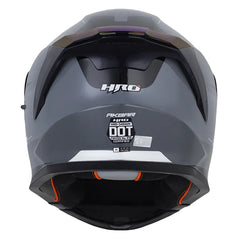 Casco Hro 3460Dv Akbar Gris Oscuro Blanco Visor Iridium Azul