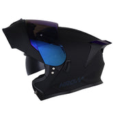 Casco Hro 3460Dv Solid Negro Azul Oscuro Visor Iridium Azul