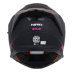 Casco Hro 3460Dv Solid Negro Fucsia Visor Iridium Morado