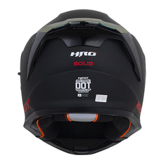 Casco Hro 3460Dv Solid Negro Rojo Visor Iridium Rojo