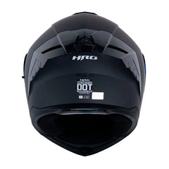 Casco Hro 3480Dv Evo Solid V2 Gris Negro Visor Iridium Azul