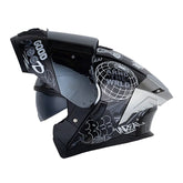 Casco Hro 3480dv Evo Bll Sht Negro Blanco Visor Iridium Silver
