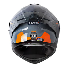 Casco Hro 3480dv Evo Nosk Gris Oscuro Naranja Neon Visor Iridium Azul