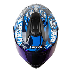 Casco Hro 3480dv Evo Over Azul Oscuro Azul Visor Iridium Azul