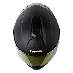 Casco Hro 3480dv Evo Solid Negro Rojo Visor Iridium Rojo