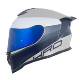 Casco Hro 506Sp Gradiex Arena Claro Azul Oscuro Visor Iridium Azul