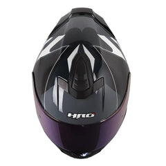 Casco Hro 506Sp Mariok Gris Oscuro Gris Claro Visor Iridium Azul