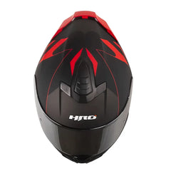 Casco Hro 506Sp Mariok Negro Rojo Visor Iridium Silver