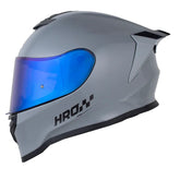 Casco Hro 506Sp Solid Gris Gris Oscuro Visor Iridium Azul