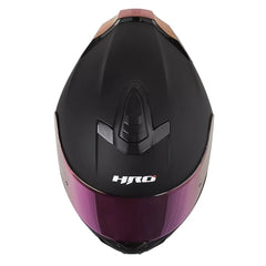 Casco Hro 506Sp Solid Negro Fucsia Visor Iridium Morado