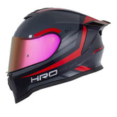 Casco Hro 506Sp Vito Azul Oscuro Rojo Visor Iridium Rojo