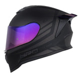 Casco Hro 506Sp Vito Negro Gris Oscuro Visor Iridium Azul