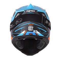 Casco Hro Mx-03 Ilfrato Azul Naranja Neon