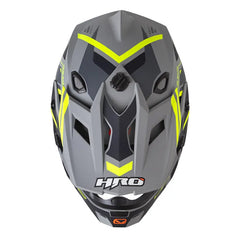 Casco Hro Mx-03 Ilfrato Gris Amarillo Neon