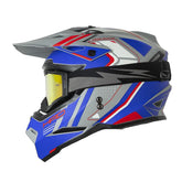 Casco Hro Mx-03 Ilfrato Gris Rojo