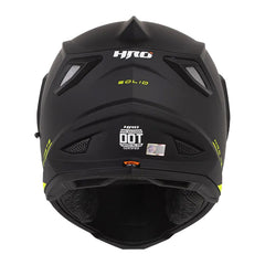 Casco Hro Mx-330Dv Solid Negro Amarillo Visor Iridium Azul