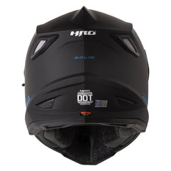 Casco Hro Mx-330Dv Solid Negro Azul Visor Iridium Azul