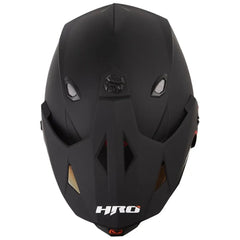 Casco Hro Mx-330Dv Solid Negro Rojo Visor Iridium Rojo