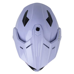 Casco Hro Mx-340 Solid Morado Claro Blanco Visor Iridium Morado