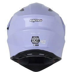 Casco Hro Mx-340 Solid Morado Claro Blanco Visor Iridium Morado