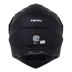 Casco Hro Mx-340 Solid Negro Rojo Visor Iridium Rojo